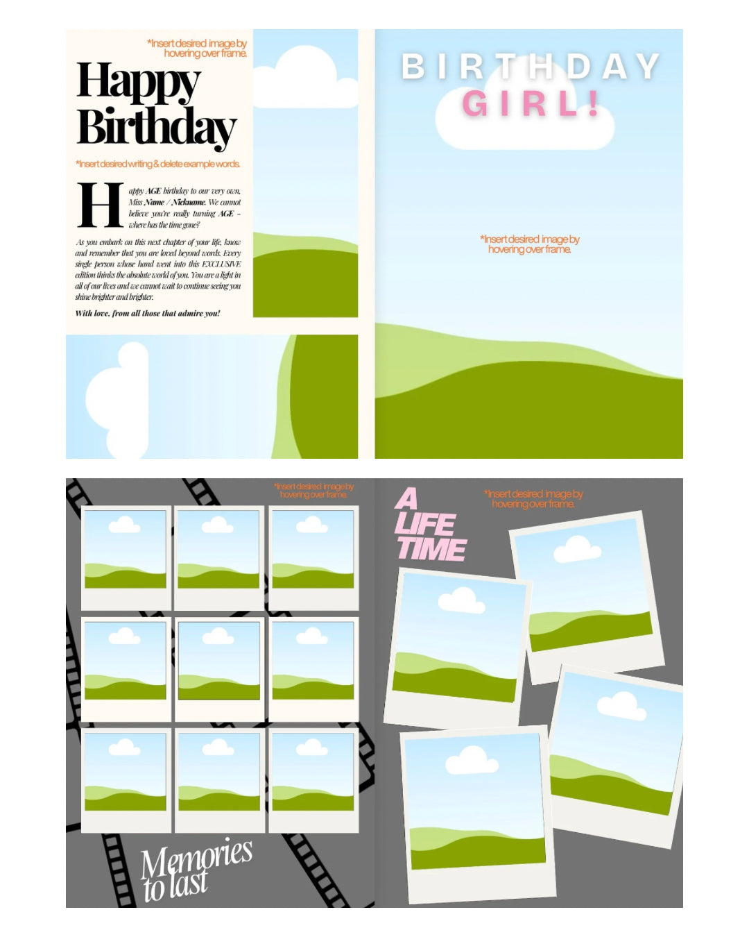 Pink Birthday Mag Template