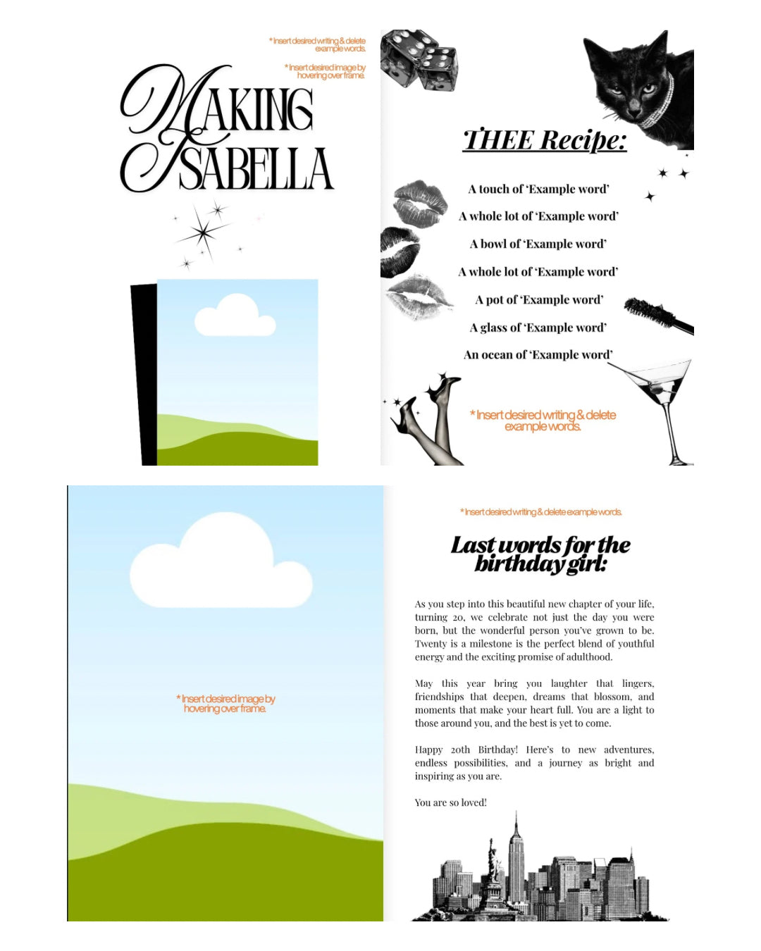 B&W Birthday Mag Template